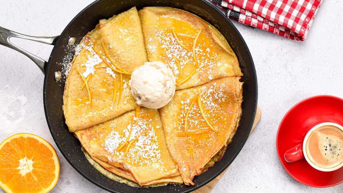 French Food - French Cuisine - French Dish - Crepes Suzette
