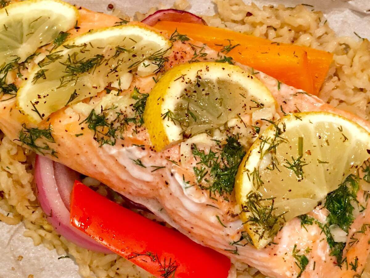 French Food - French Cuisine - French Dish - Salmon En Papillote