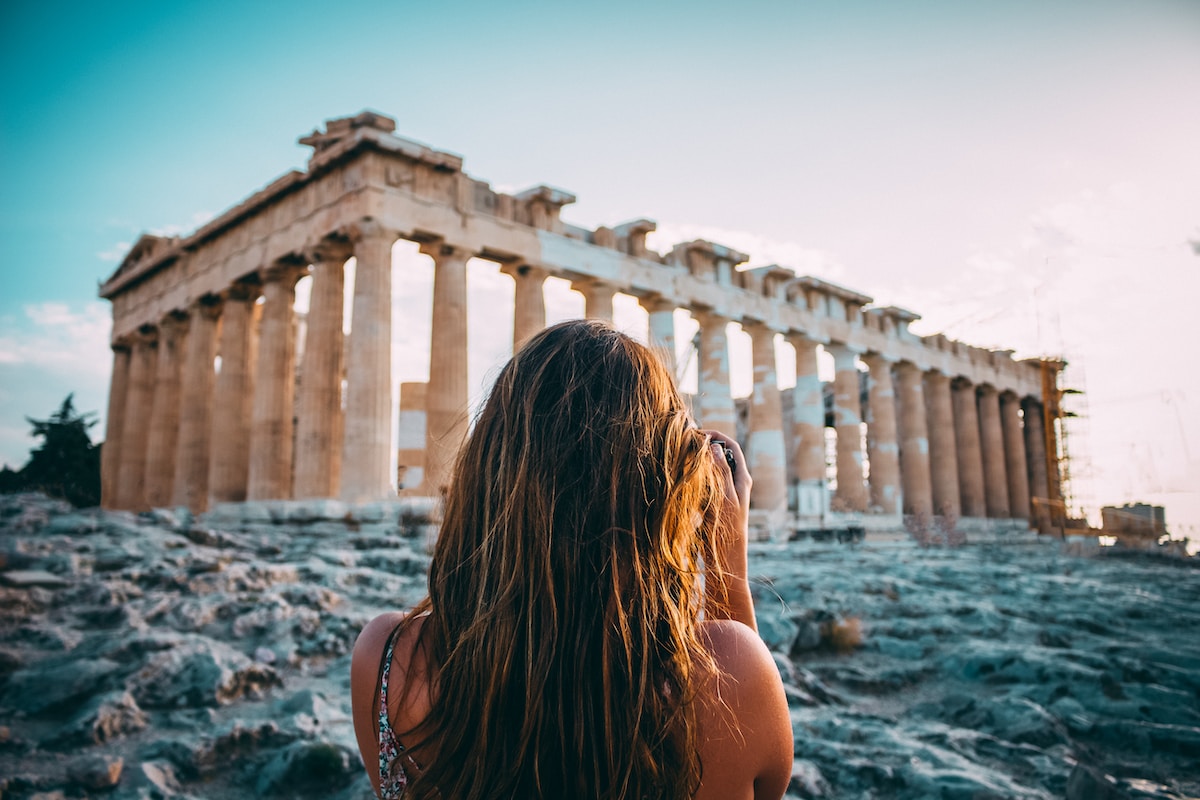 woman looking through the Athens - Athens Greece