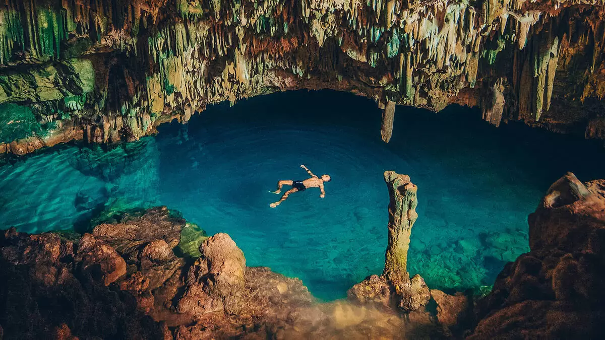 Explore the Underground Lake at Rangko Cave
