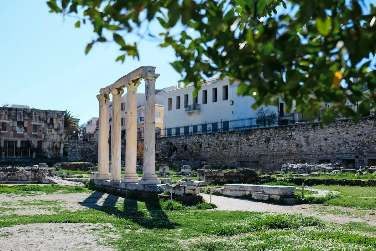 the ruins of the ancient city of ephesia - Roman Agora Athens Greece