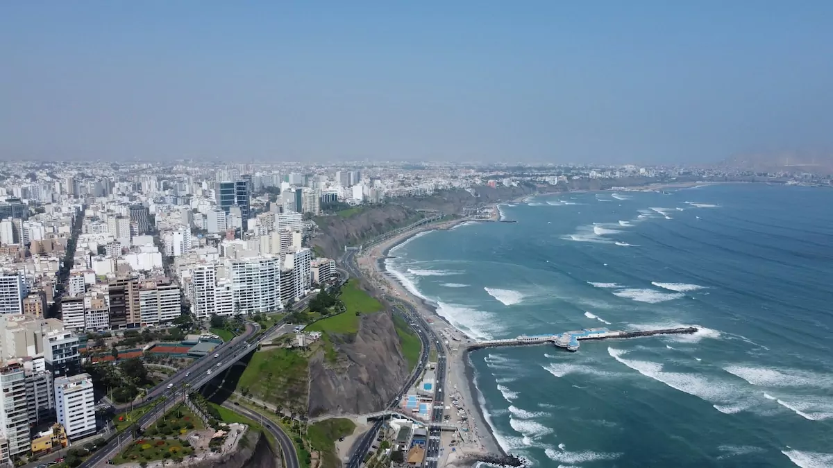 a city next to the ocean Miraflores Lima