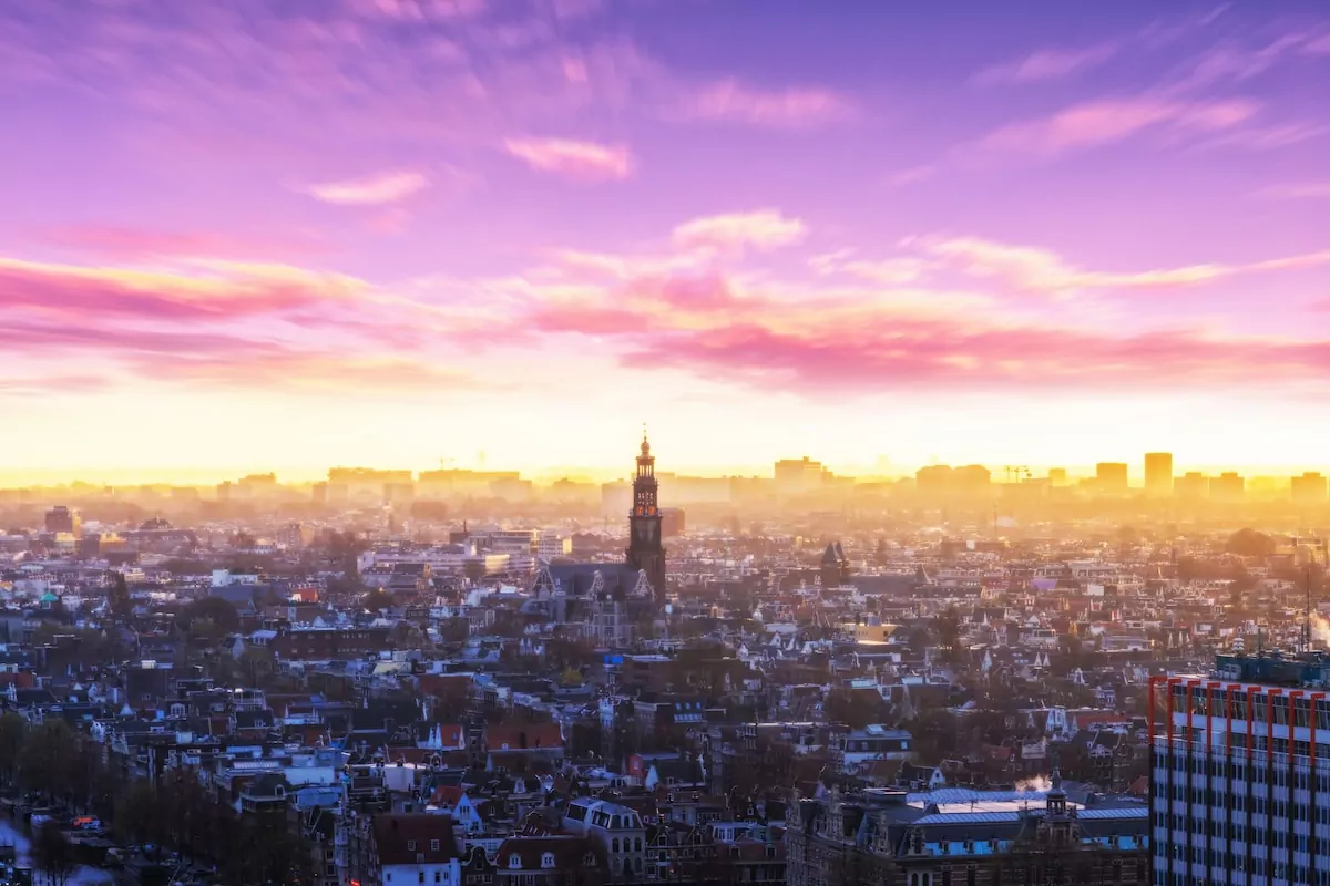 city during golden hour - Amsterdam Netherlands