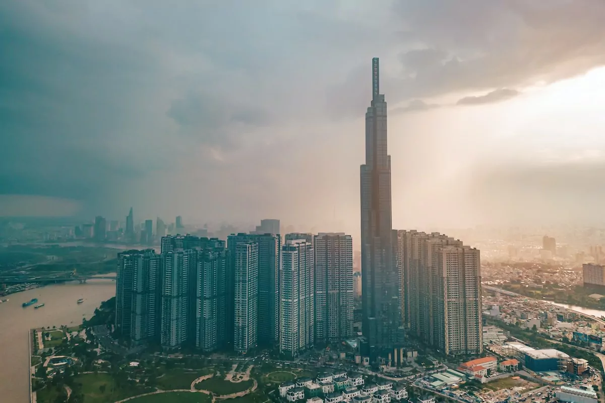 aerial photography concrete buildings - Ho Chi Minh City