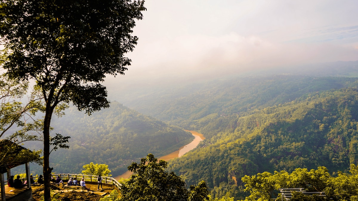 green trees on mountain during daytime - Yogyakarta